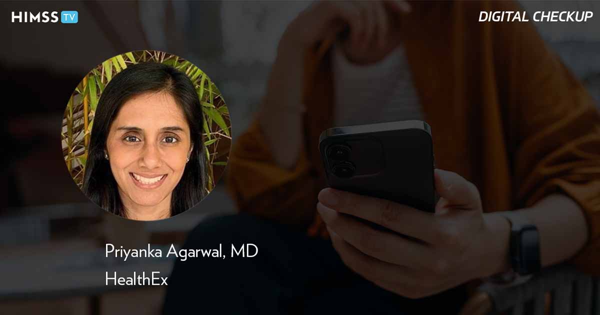 Dr. Priyanka Agarwal, HealthEx_Person at cafe using smartphone Photo by d3sign/Moment/Getty Images