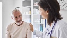 Patient with a doctor in the clinical setting