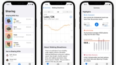 iPhones displaying Apple's latest health updates