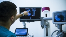 Healthcare professional reviewing imaging results