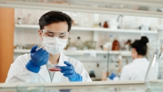 A researcher conducting a laboratory test
