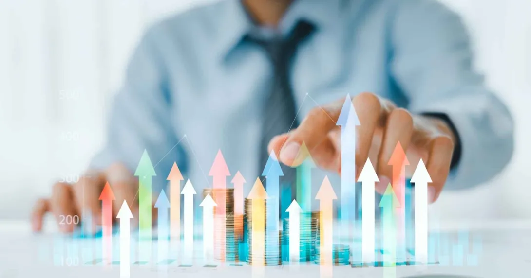 Financial graph digital depiction