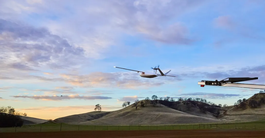 Drones flying in the sky