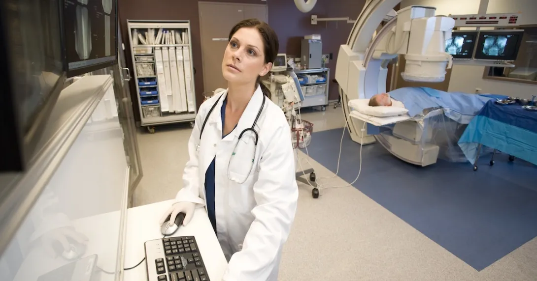 Imaging technician at work