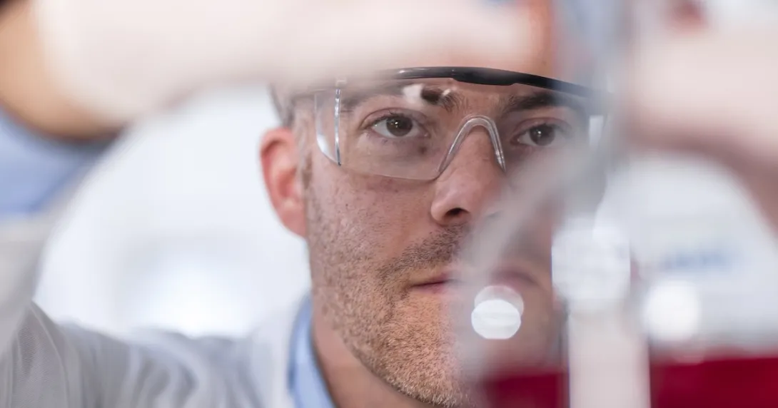 Lab technician at work