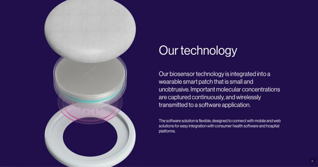 Alt text: A screenshot of the CMM device description in Nutromics's website