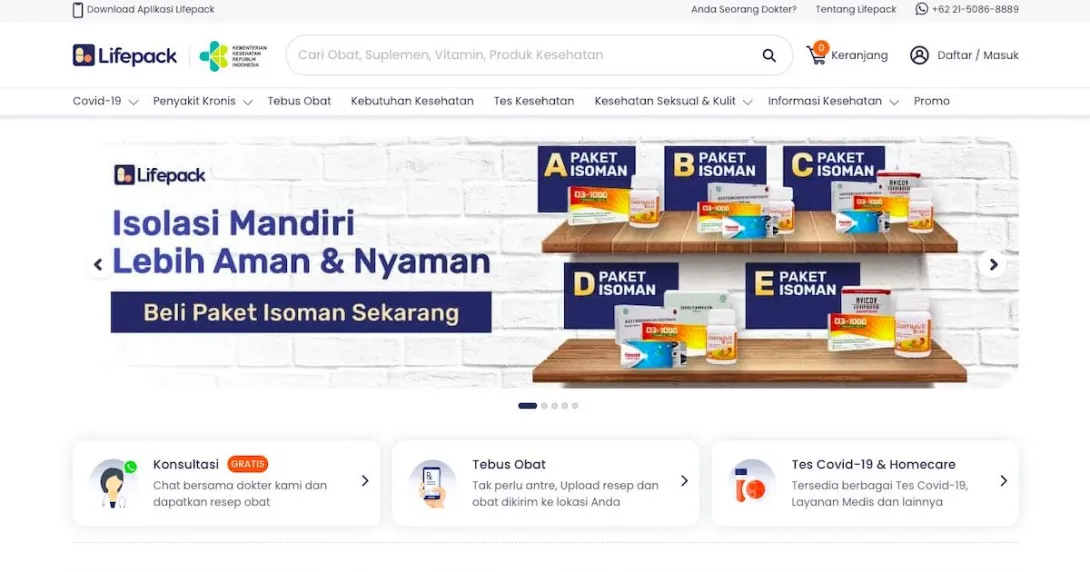 Lifepack digital pharmacy website